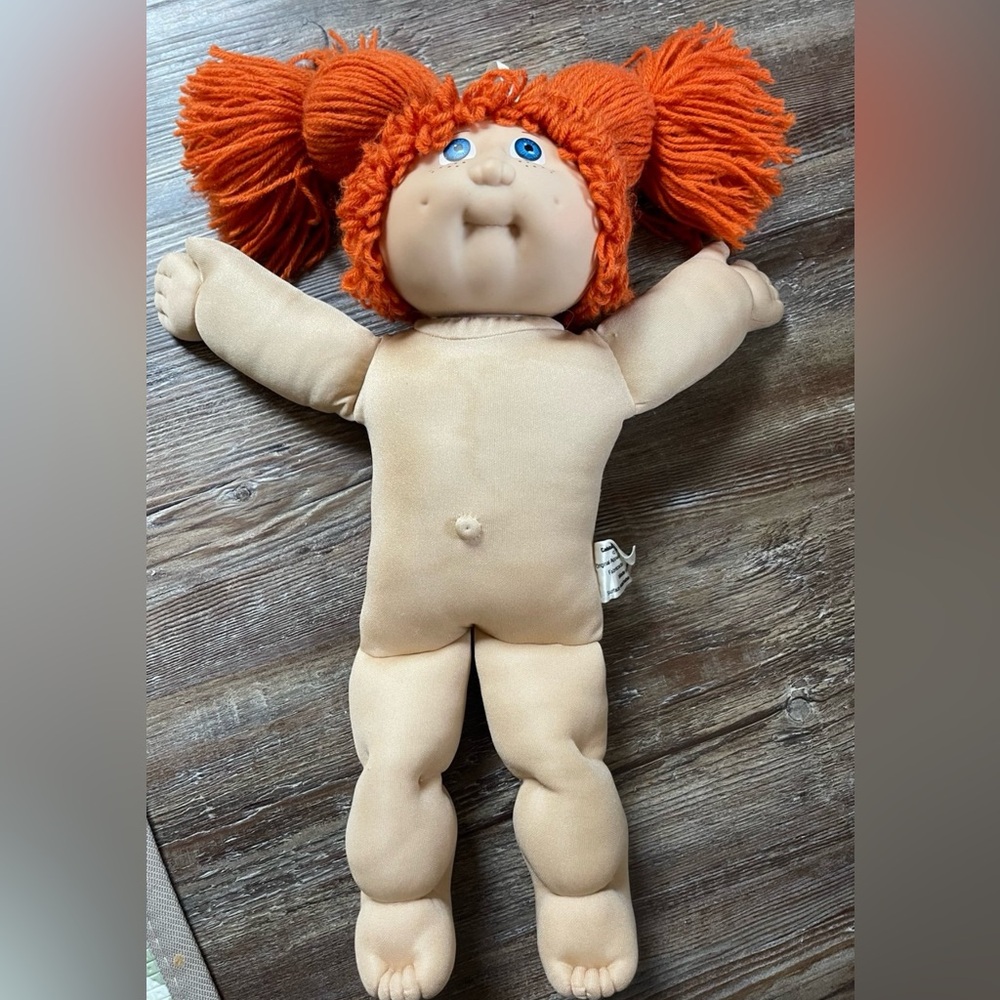 Vintage Cabbage Patch Jesmar Red Double Pony Hair  Blue Eyes & Freckles Doll - Picture 5 of 12
